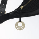 FENDI Zucchino Canvas Body Bag Black Gold Auth yk18113-10
