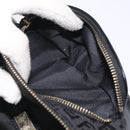 FENDI Zucchino Canvas Body Bag Black Gold Auth yk18113-20