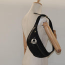 FENDI Zucchino Canvas Body Bag Black Gold Auth yk18113-21