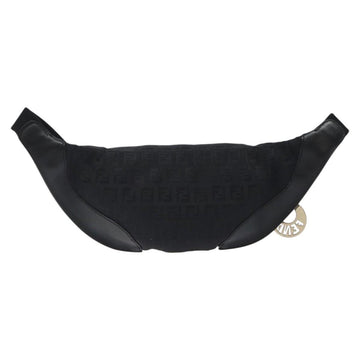 FENDI Zucchino Canvas Body Bag Black Gold Auth yk18113 - 0
