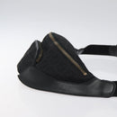 FENDI Zucchino Canvas Body Bag Black Gold Auth yk18113-3