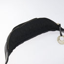 FENDI Zucchino Canvas Body Bag Black Gold Auth yk18113-6