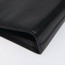 Salvatore Ferragamo Gancini Chain Shoulder Bag Leather Black Gold Auth yk18121-13