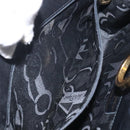 Salvatore Ferragamo Gancini Chain Shoulder Bag Leather Black Gold Auth yk18121-19