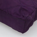 PRADA Quilted Chain Shoulder Bag Nylon Purple Gold Auth yk18126-16