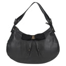Salvatore Ferragamo Vala Shoulder Bag Leather Black Auth yk18131V-1