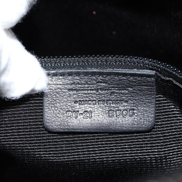 Salvatore Ferragamo Vala Shoulder Bag Leather Black Auth yk18131V