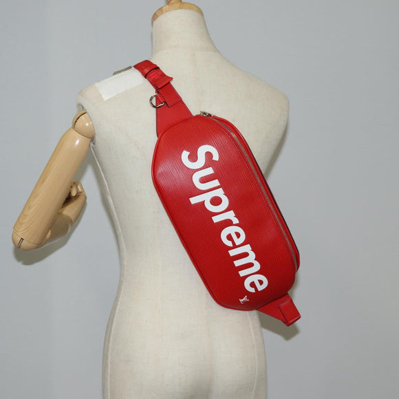 LOUIS VUITTON Epi LV × Supreme Bum BagPM Body Bag Red M53418 LV Auth yk18136SM