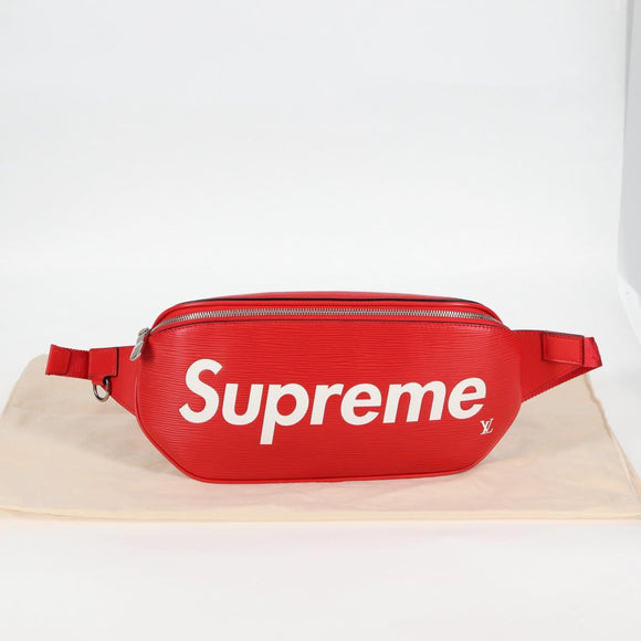 LOUIS VUITTON Epi LV × Supreme Bum BagPM Body Bag Red M53418 LV Auth yk18136SM