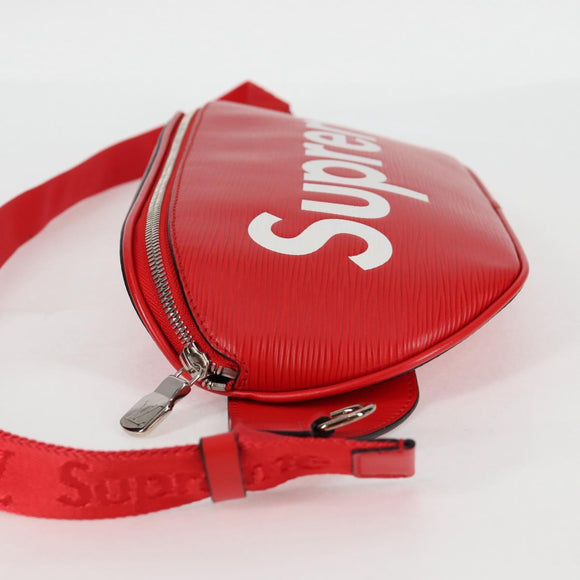 LOUIS VUITTON Epi LV × Supreme Bum BagPM Body Bag Red M53418 LV Auth yk18136SM