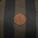 FENDI Pecan Canvas Hand Bag Brown Black gold Auth yk18138-17