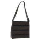 CELINE Macadam Canvas Shoulder Bag PVC Leather Black Gold Auth yk18139-1