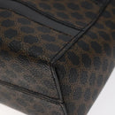 CELINE Macadam Canvas Shoulder Bag PVC Leather Black Gold Auth yk18139-15