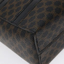 CELINE Macadam Canvas Shoulder Bag PVC Leather Black Gold Auth yk18139-16