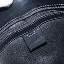 CELINE Macadam Canvas Shoulder Bag PVC Leather Black Gold Auth yk18139-17