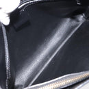 CELINE Macadam Canvas Shoulder Bag PVC Leather Black Gold Auth yk18139-10