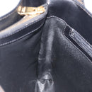 CELINE Macadam Canvas Shoulder Bag PVC Leather Black Gold Auth yk18139-19