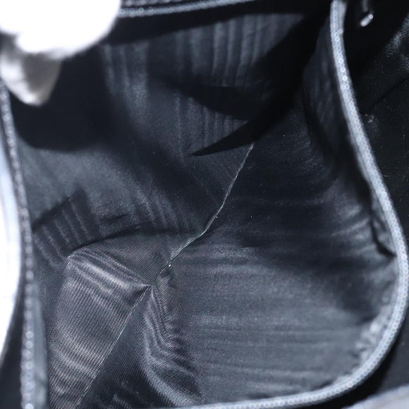 CELINE Macadam Canvas Shoulder Bag PVC Leather Black Gold Auth yk18139