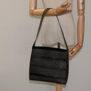 CELINE Macadam Canvas Shoulder Bag PVC Leather Black Gold Auth yk18139-22