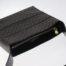 CELINE Macadam Canvas Shoulder Bag PVC Leather Black Gold Auth yk18139-6