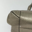 LOEWE Anagram Tote Bag Leather Gold Tone Auth yk18146-9