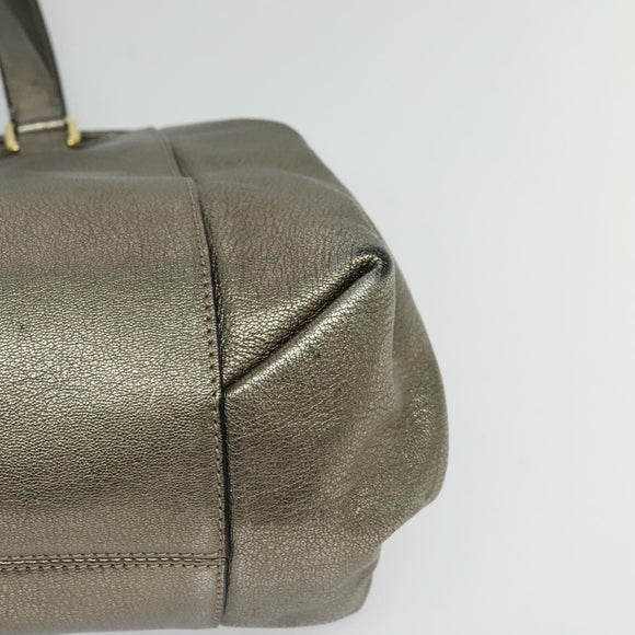 LOEWE Anagram Tote Bag Leather Gold Tone Auth yk18146