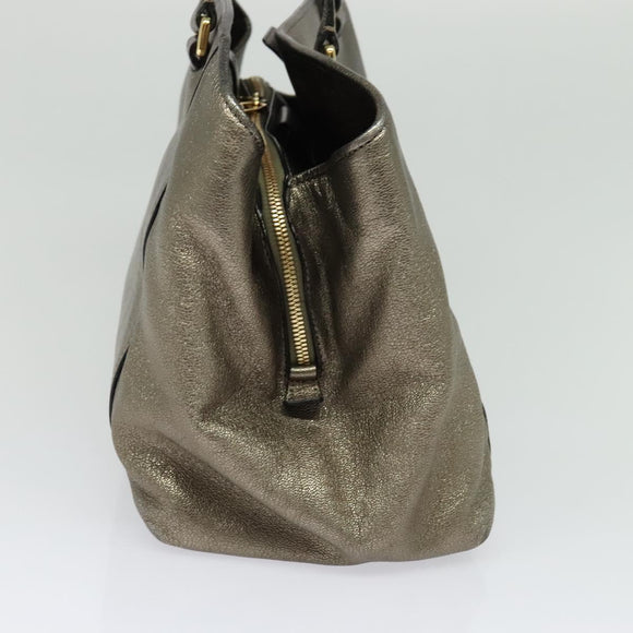 LOEWE Anagram Tote Bag Leather Gold Tone Auth yk18146