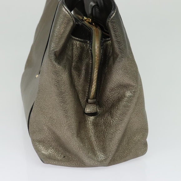 LOEWE Anagram Tote Bag Leather Gold Tone Auth yk18146