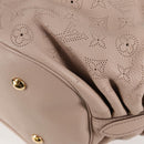 LOUIS VUITTON Monogram Punching Mahina XL Tote Bag Beige M93978 LV Auth yk18150A-16