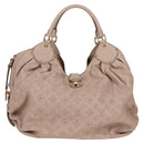 LOUIS VUITTON Monogram Punching Mahina XL Tote Bag Beige M93978 LV Auth yk18150A-1