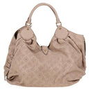LOUIS VUITTON Monogram Punching Mahina XL Tote Bag Beige M93978 LV Auth yk18150A-2