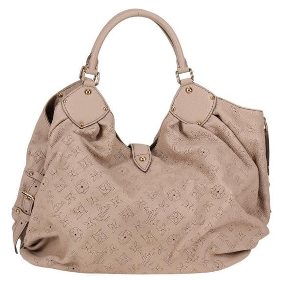 LOUIS VUITTON Monogram Punching Mahina XL Tote Bag Beige M93978 LV Auth yk18150A