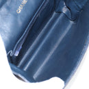 CHANEL Matelasse Hand Bag Lamb Skin Navy Gold CC Auth yk18152-11