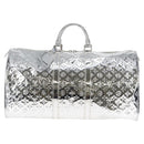 LOUIS VUITTON Monogram Miroir Keepall 55 Bag Silver Argent M95275 Auth yk18156SM-1