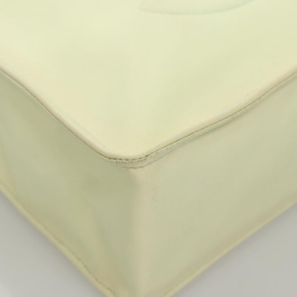 CHANEL COCO Mark Hand Bag Nylon Yellow Gold CC Auth yk18157