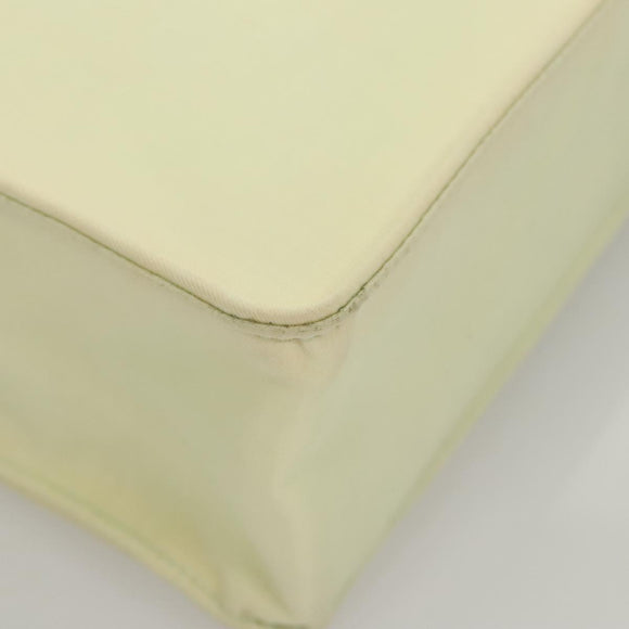 CHANEL COCO Mark Hand Bag Nylon Yellow Gold CC Auth yk18157