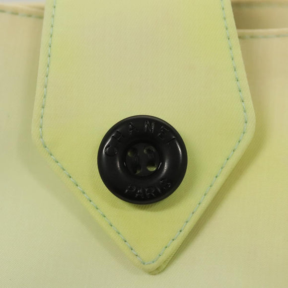 CHANEL COCO Mark Hand Bag Nylon Yellow Gold CC Auth yk18157