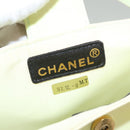 CHANEL COCO Mark Hand Bag Nylon Yellow Gold CC Auth yk18157-19