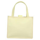 CHANEL COCO Mark Hand Bag Nylon Yellow Gold CC Auth yk18157-2