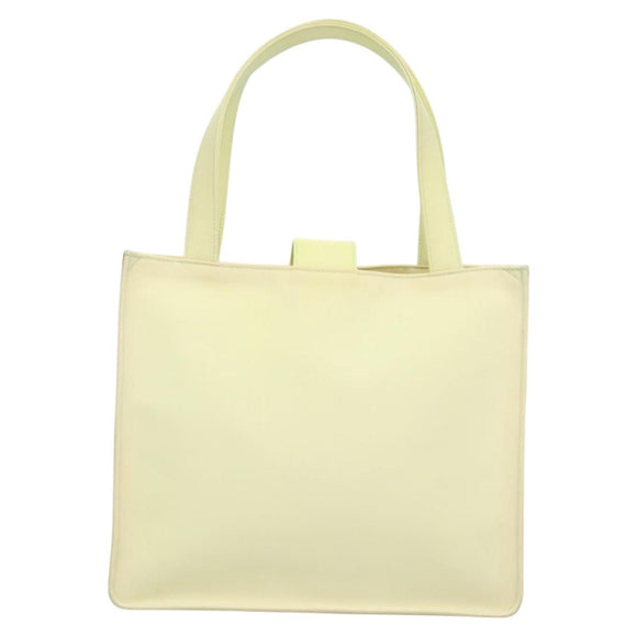 CHANEL COCO Mark Hand Bag Nylon Yellow Gold CC Auth yk18157