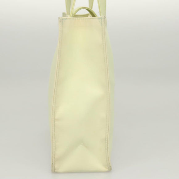 CHANEL COCO Mark Hand Bag Nylon Yellow Gold CC Auth yk18157