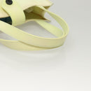 CHANEL COCO Mark Hand Bag Nylon Yellow Gold CC Auth yk18157-7