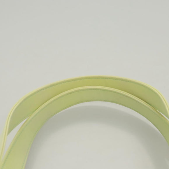 CHANEL COCO Mark Hand Bag Nylon Yellow Gold CC Auth yk18157