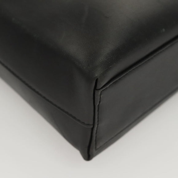 Salvatore Ferragamo Gancini Shoulder Bag Leather Black Gold Auth yk18162