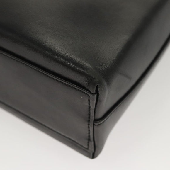 Salvatore Ferragamo Gancini Shoulder Bag Leather Black Gold Auth yk18162