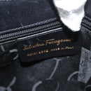 Salvatore Ferragamo Gancini Shoulder Bag Leather Black Gold Auth yk18162-12