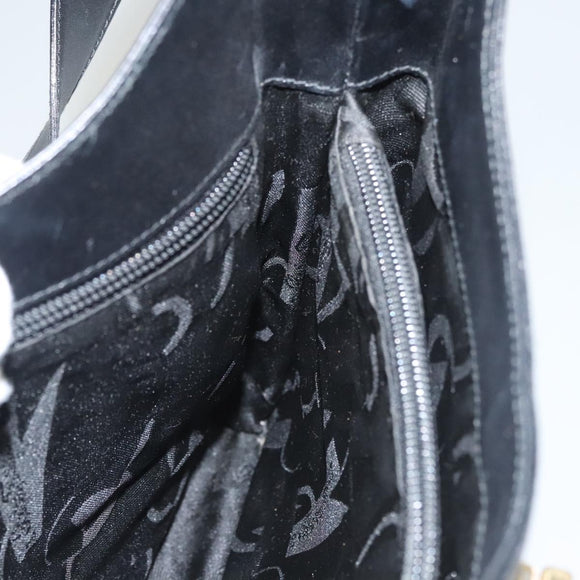 Salvatore Ferragamo Gancini Shoulder Bag Leather Black Gold Auth yk18162