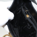 Salvatore Ferragamo Gancini Shoulder Bag Leather Black Gold Auth yk18162-21