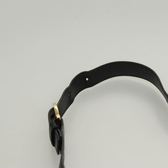 Salvatore Ferragamo Gancini Shoulder Bag Leather Black Gold Auth yk18162