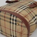 BURBERRY Nova Check Shoulder Bag PVC Beige Gold Auth yk18181-9